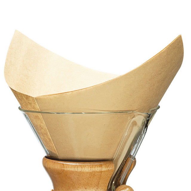CHEMEX Filtres en papier naturels carrés 6 tasses